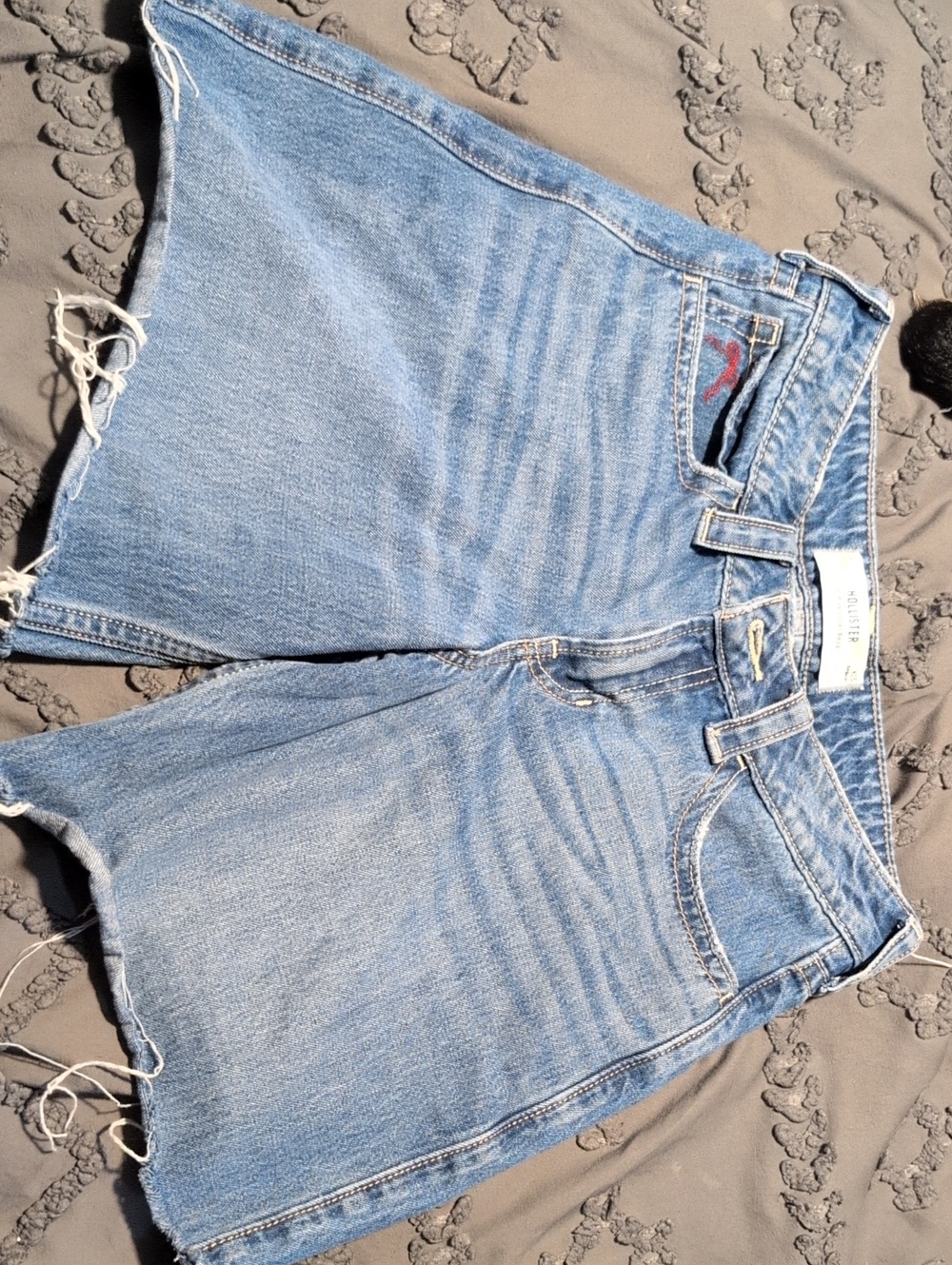 Hollister Light Blue Distressed Jean Shorts